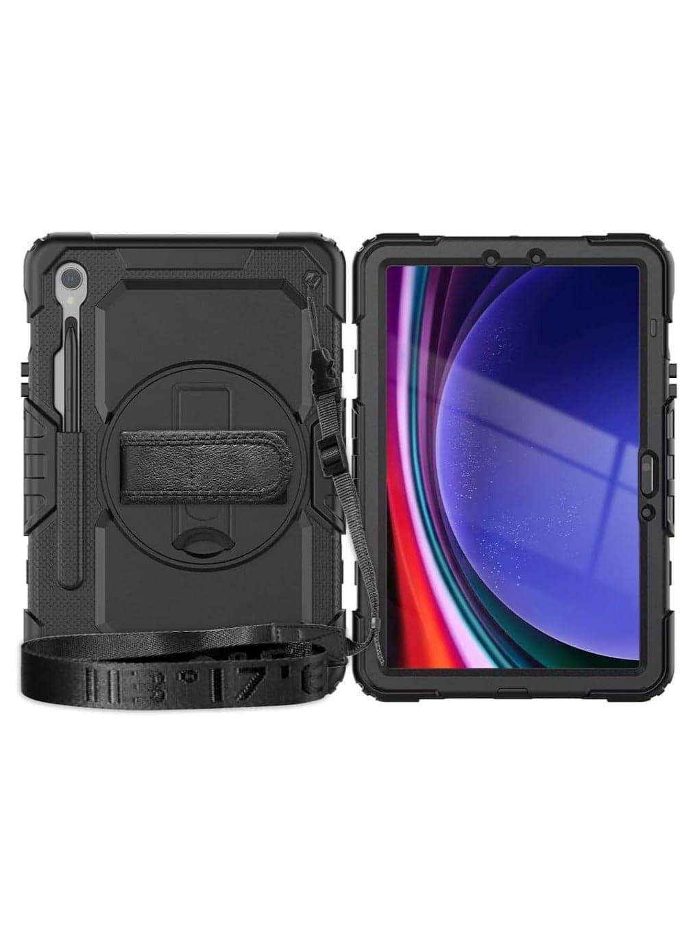 Samsung Galaxy Tab S10 Lite 10.9-inch 2025 Tablet Case with Built-in Screen Protector 360° Rotatable Stand Heavy-Duty Shockproof Case with Hand/Shoulder Strap