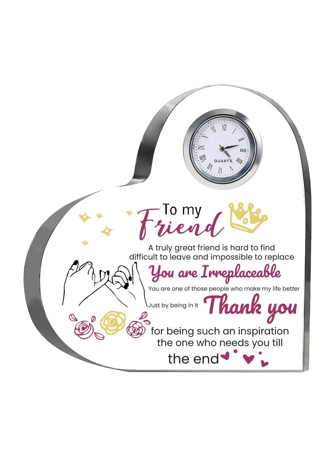 Express Your Love With Heart-Shaped Clock Desk Stand –Gifts To My Friend-Friendship Gifts-Friendship Day Gifts