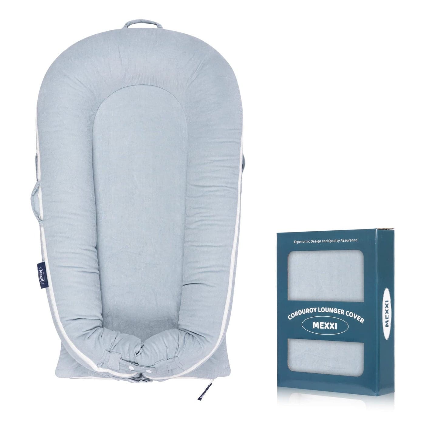 Corduroy Baby Nest Cover for Dockatot Deluxe Docks MEXXI Hypoallergenic Cotton Newbon Lounger Cover Cover Only Alice Blue
