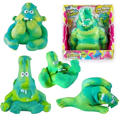 ORB Hunkee Funkee Monkee Jumbo Squishy Monkey Toy GreenBlue 45 lb Stretchy Funky Monkey Giant Squishy Toy Collectible Stretchy Gorilla Splat Monkey Stress Toy and Fidget for Kids and Adults