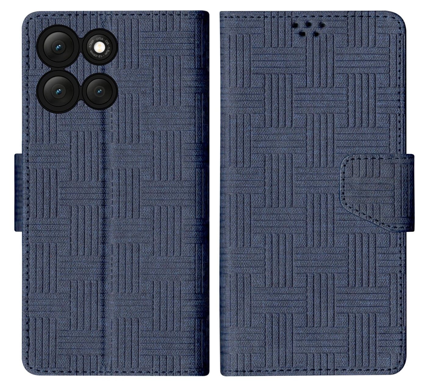 SBMS Flip Cover for Motorola Moto G86 Power 5G (6.7-inch) Back Cover Case with Magnatic Closure | Inbuilt Stand | Card & Money Pocket (Mat Blue)