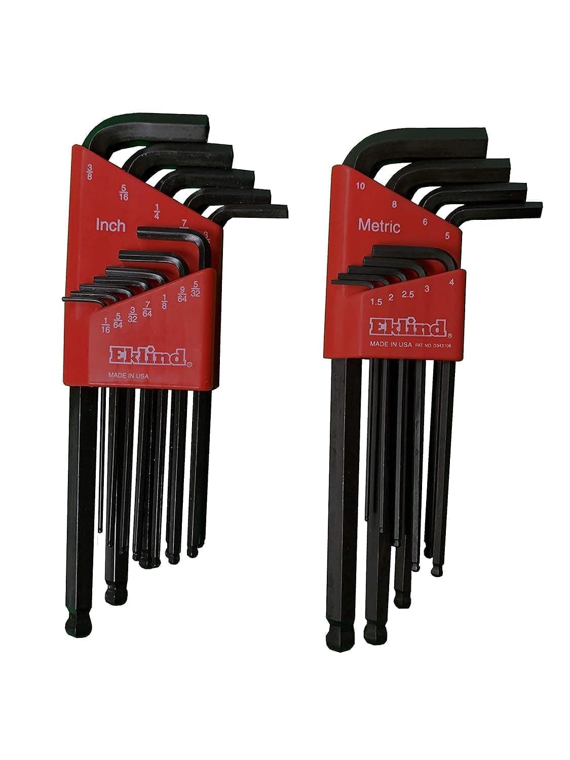 Eklind Tool 13221 BallHex LKey allen wrench Combo InchMM 2 sets 21pc