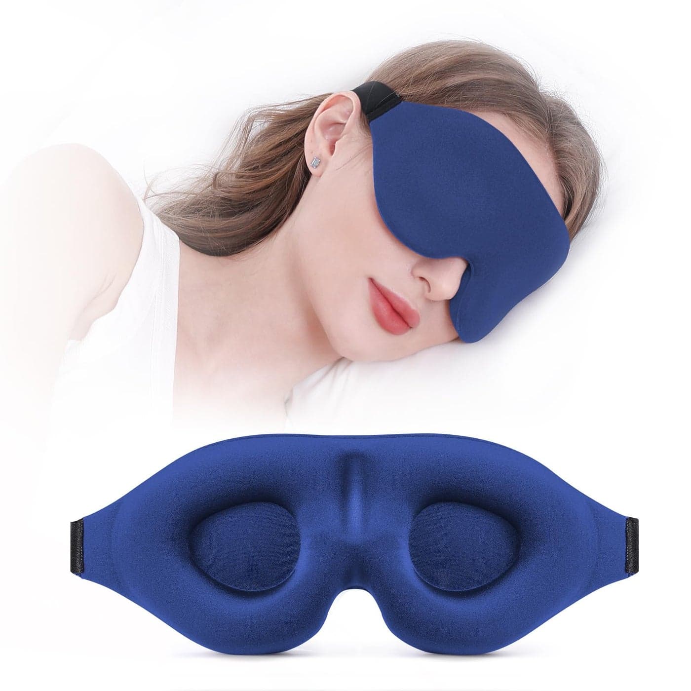 YIVIEW Sleep Mask for Side Sleeper Complete Light Blocking 3D Sleeping Eye Mask Soft Breathable Eye Cover for Women Men Relaxing Zero Pressure Night Blindfold