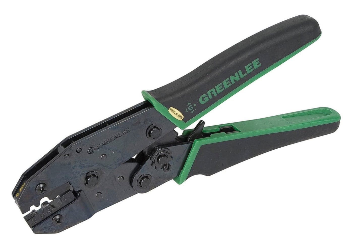 Greenlee Ratcheting Crimper, 22-8 AWG, 9 In L