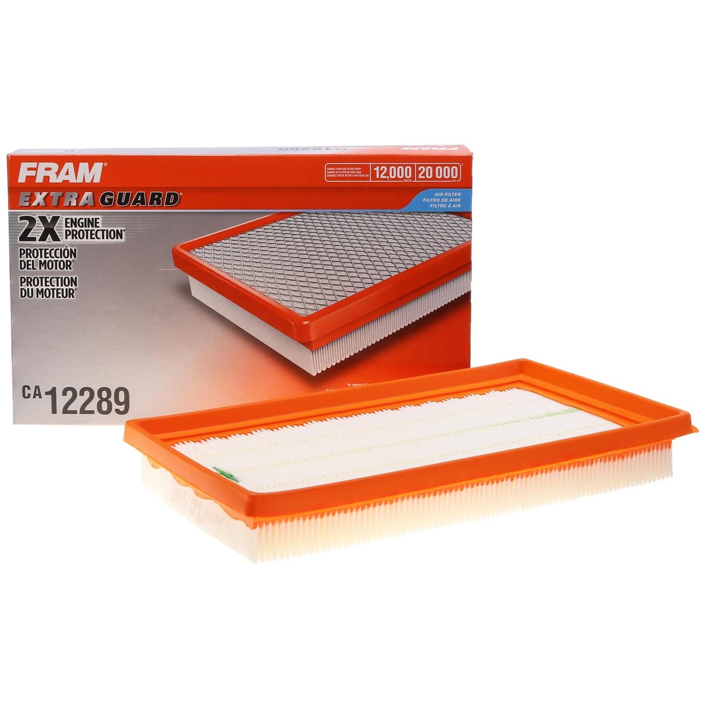 FRAM Extra Guard Flexible Panel Engine Air Filter Replacement Easy Install wAdvanced Engine Protection and Optimal Performance CA12289 for Select Lexus Subaru and Toyota Vehicles