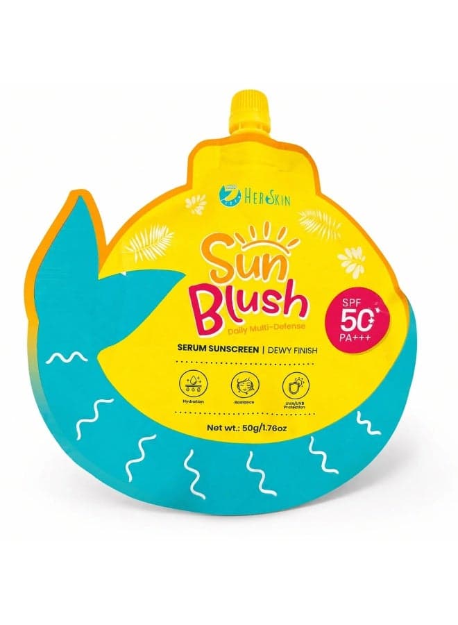 Sun Blush SPF 50+ PA+++ Daily Sunscreen – Advanced Protection Against Sun Exposure with Nourishing Hydration Benefits and a Lightweight Texture for Comfortable All-Day Wear