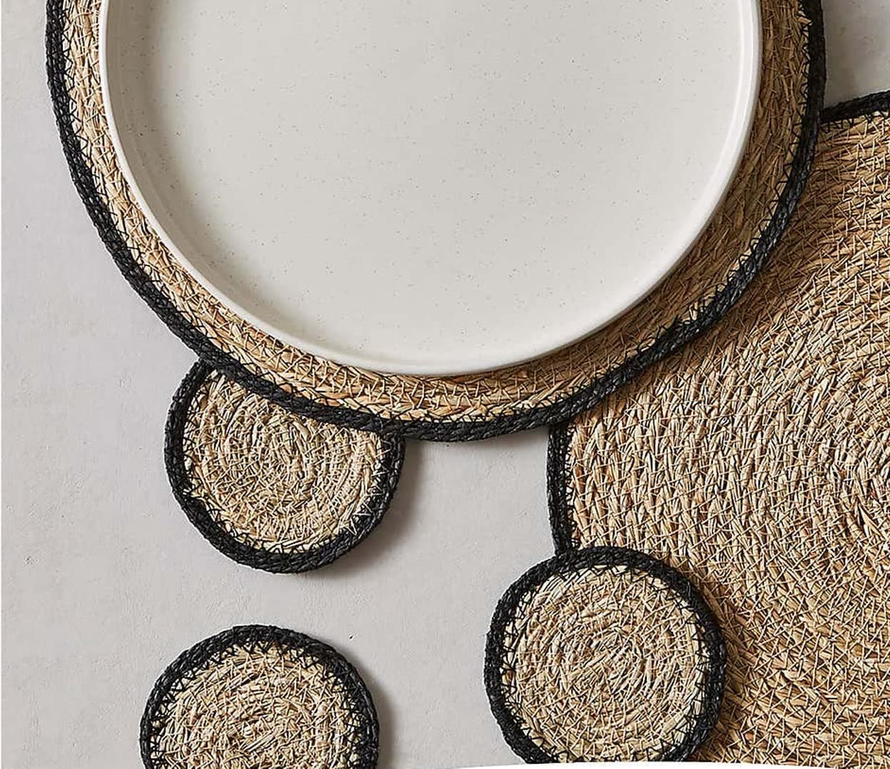 Quace Jute Coasters Pack of 6 for Dining Drinks Coffee Table Home Decor…
