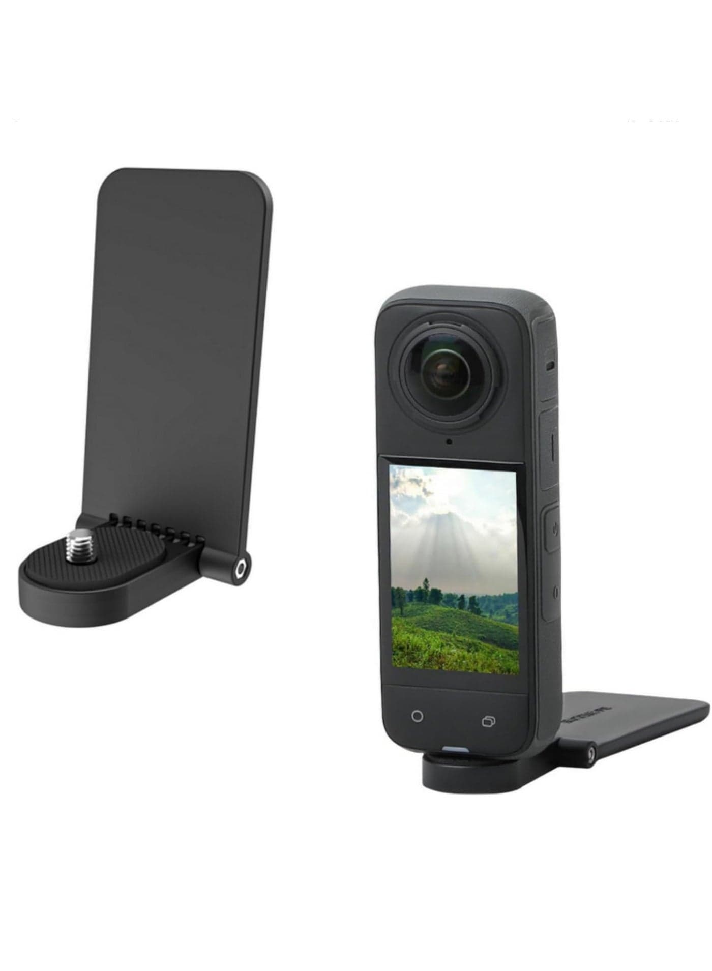 Magnetic Mount Base for Insta360 X4 X3 Go 3S Angle Adjustable Handle Desktop Stand Bracket Base for DJI Pocket 3 Phone Grip Tripod Adapter for Action Cameras and Smartphones