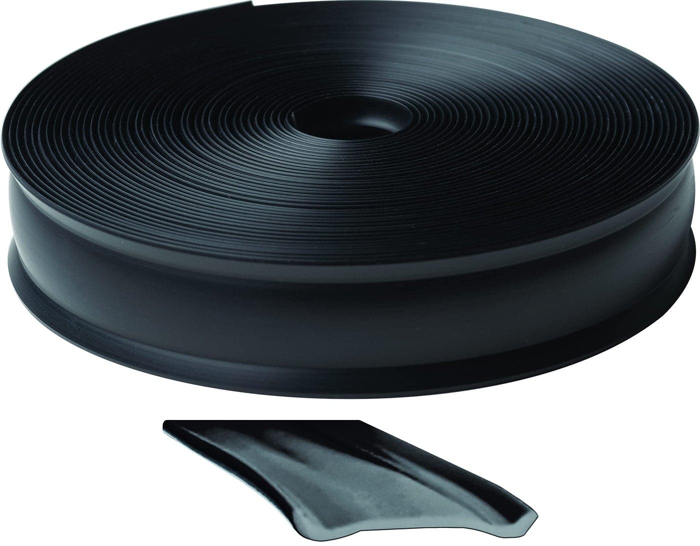 RV Designer 1 Inch Wide Vinyl Trim Insert for RVs - Flexible Molding, Exterior Use, and Roof Edge Molding - Ideal for Travel Trailers and Campers, Heavy Duty, 25 Foot Roll, Black