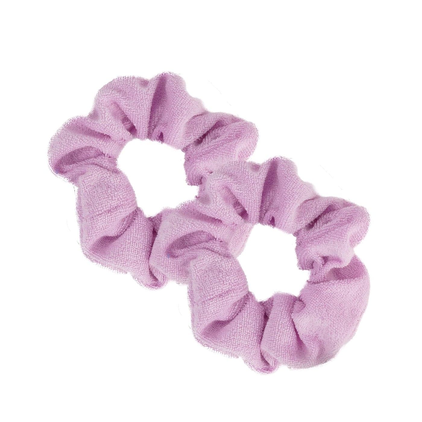 Set of 2 Terry Hair Scrunchies Lavender