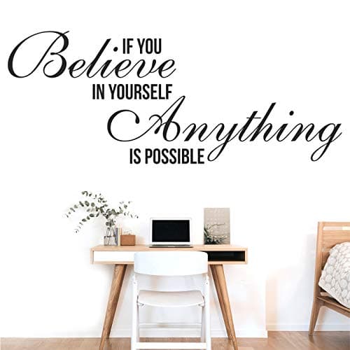 StickMe 'Anything is Possible - Office - Inspirational - Motivational - Quotes - Wall Sticker' -SM773 (Multi Colour, Vinyl - 100cm X 40 cm), Self-Adhesive