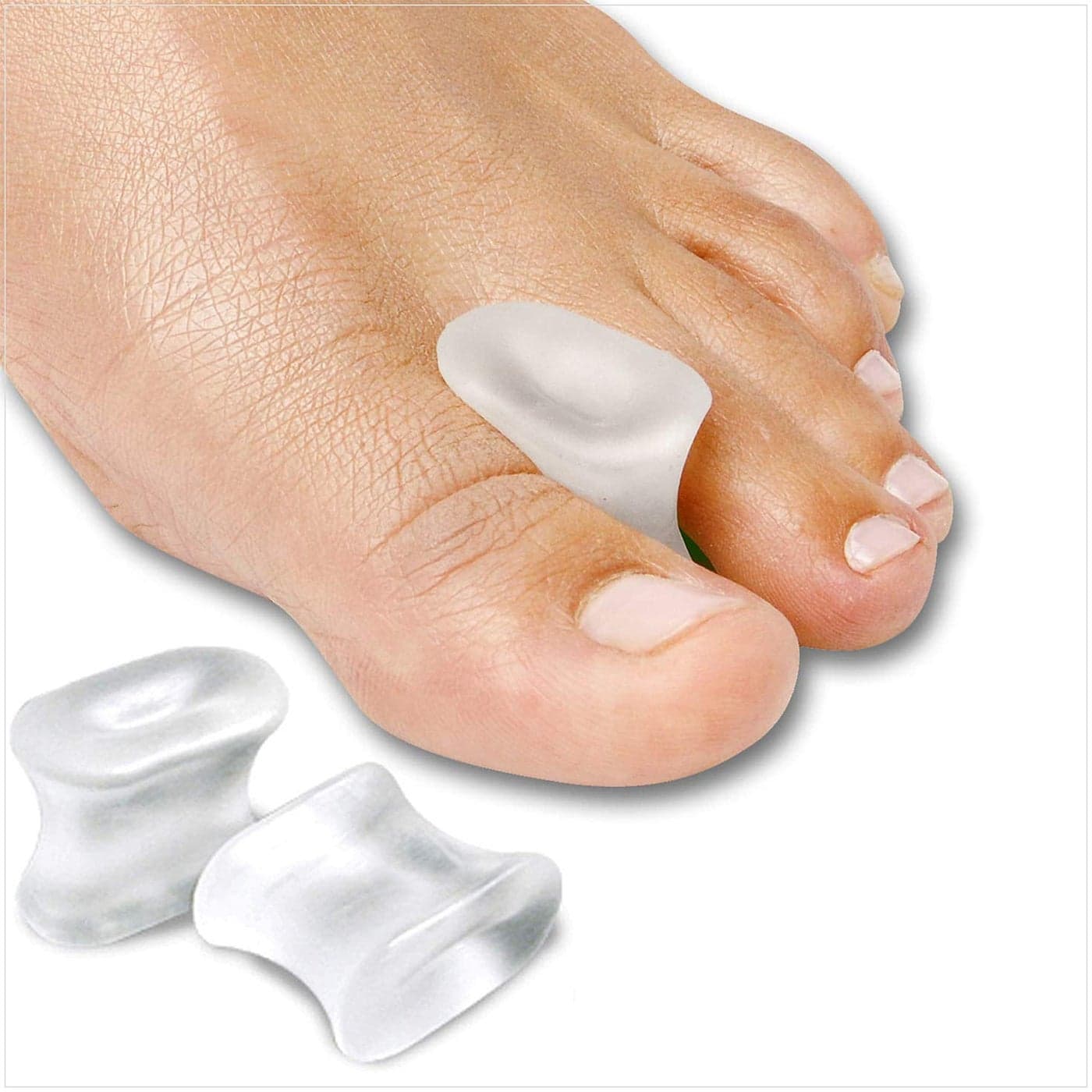 NatraCure Gel Toe Spacers Helps with Bunions Corns Blisters Rubbing Overlapping Toes Toe Separators for Women Men to Correct Toes 12 Pack