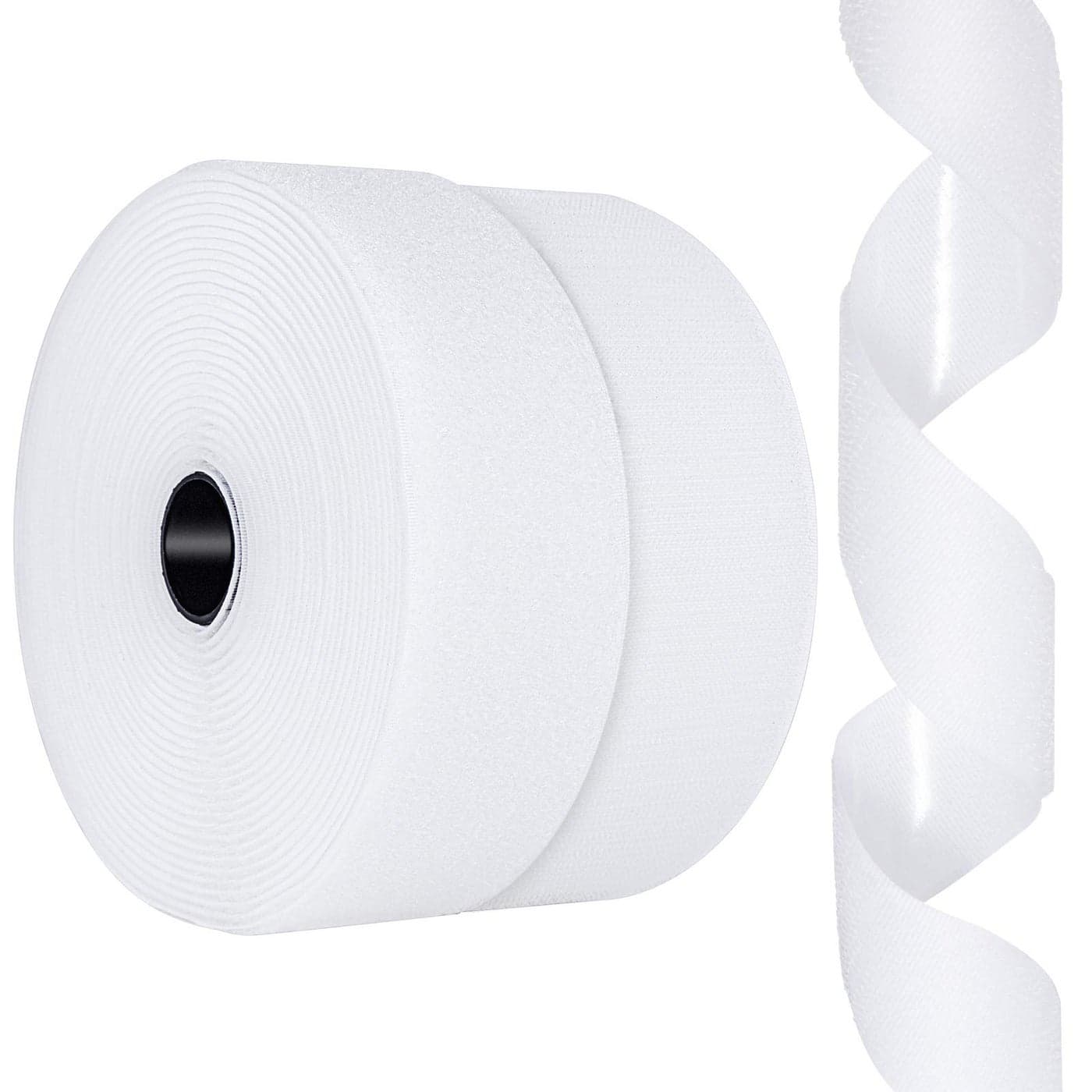 2 Inch x 26 Feet Hook and Loop Tape Sticky Back Fastener Roll Nylon Self Adhesive Heavy Duty Strips Fastener for Home Office School Car and Crafting Organization