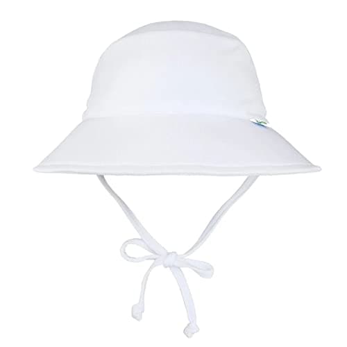 i Play Breathable Infant Toddler Bucket Sun Protection & Swim Hat (White, 9-18 Months)
