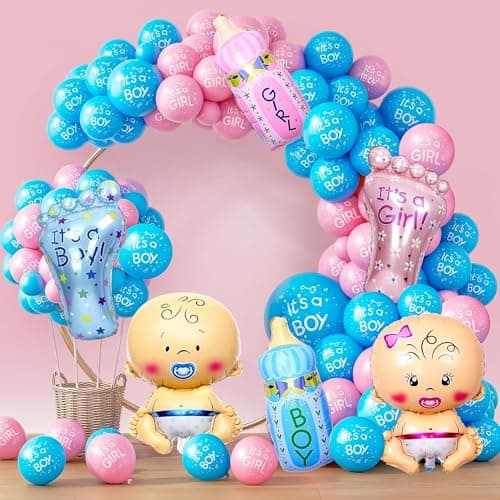 Party Propz Baby Shower Balloons -26Pcs Baby Shower Decoration Items | BabyShower Foil Balloons Set | Balloon For BabyShower Decor | Maternity Photoshoot Props | Foil Balloon For Baby Showers