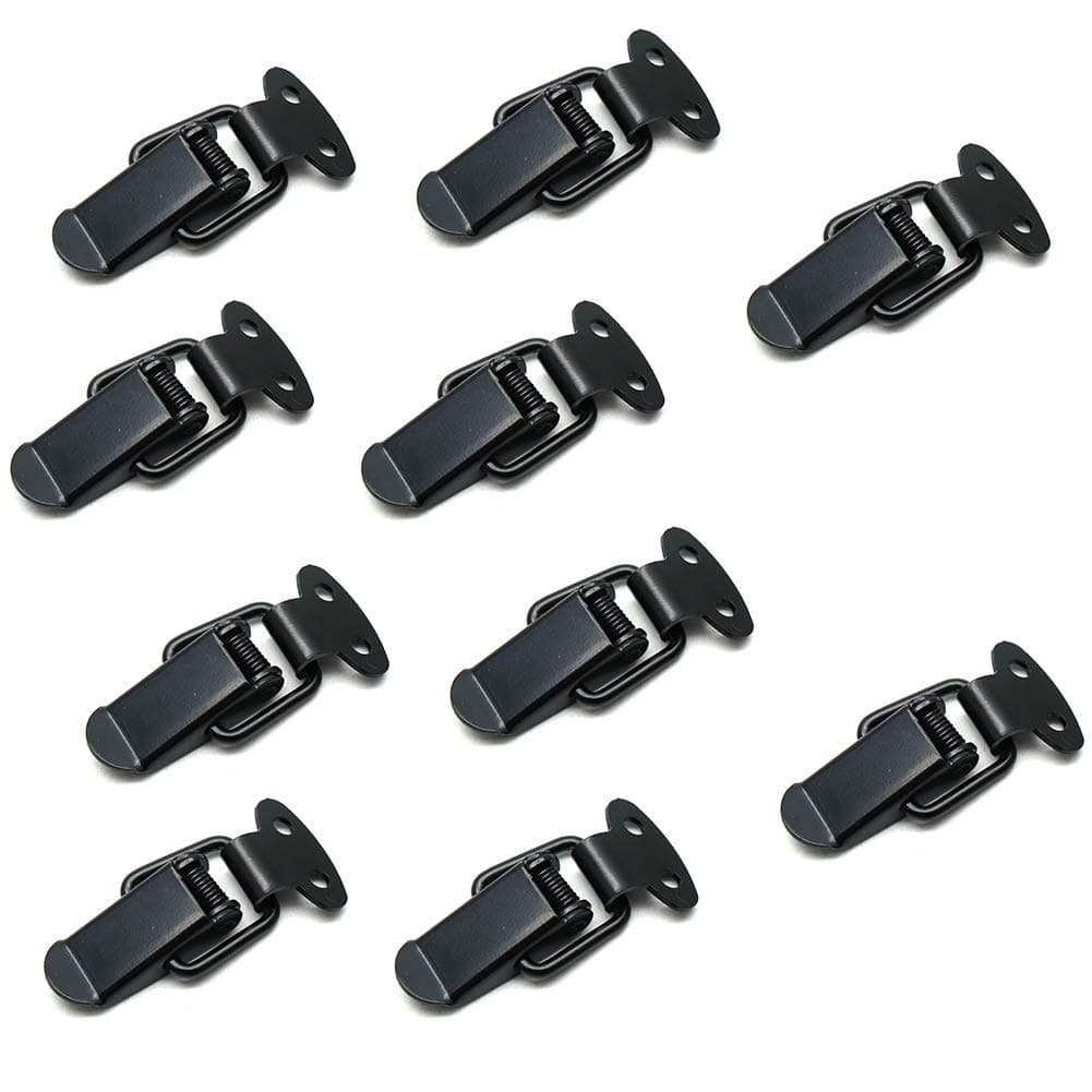 Rannb Toggle Latch Mini Size Toolbox Box Spring Loaded Latch Black Pack of 10