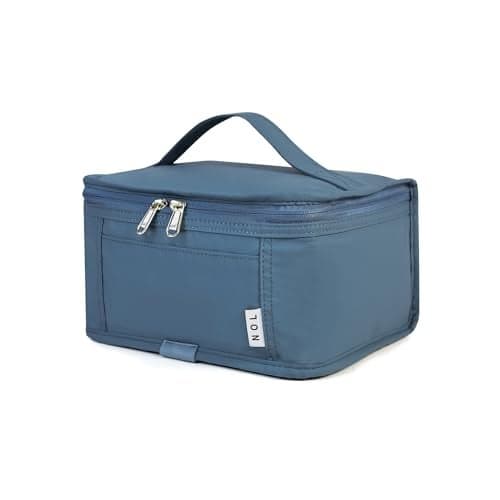 NOL Natural Organic Lifestyle Small Lunch Bag Mini Lunch Box Insulated Lunch Bag for Men/Women Leakproof Cooler Tote Bag Lightweight Nylon Waterproof Lunch Box For Work, Dusty blue