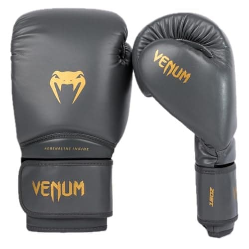 Venum Contender 1.5 Boxing Gloves - Grey/Gold - 14-Ounce