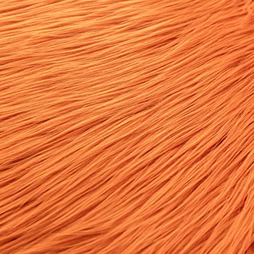 Qidkeo Faux Fur Fabric for Crafts Gnomes Animal Costumes Cushions Decorations Orange 10x10in
