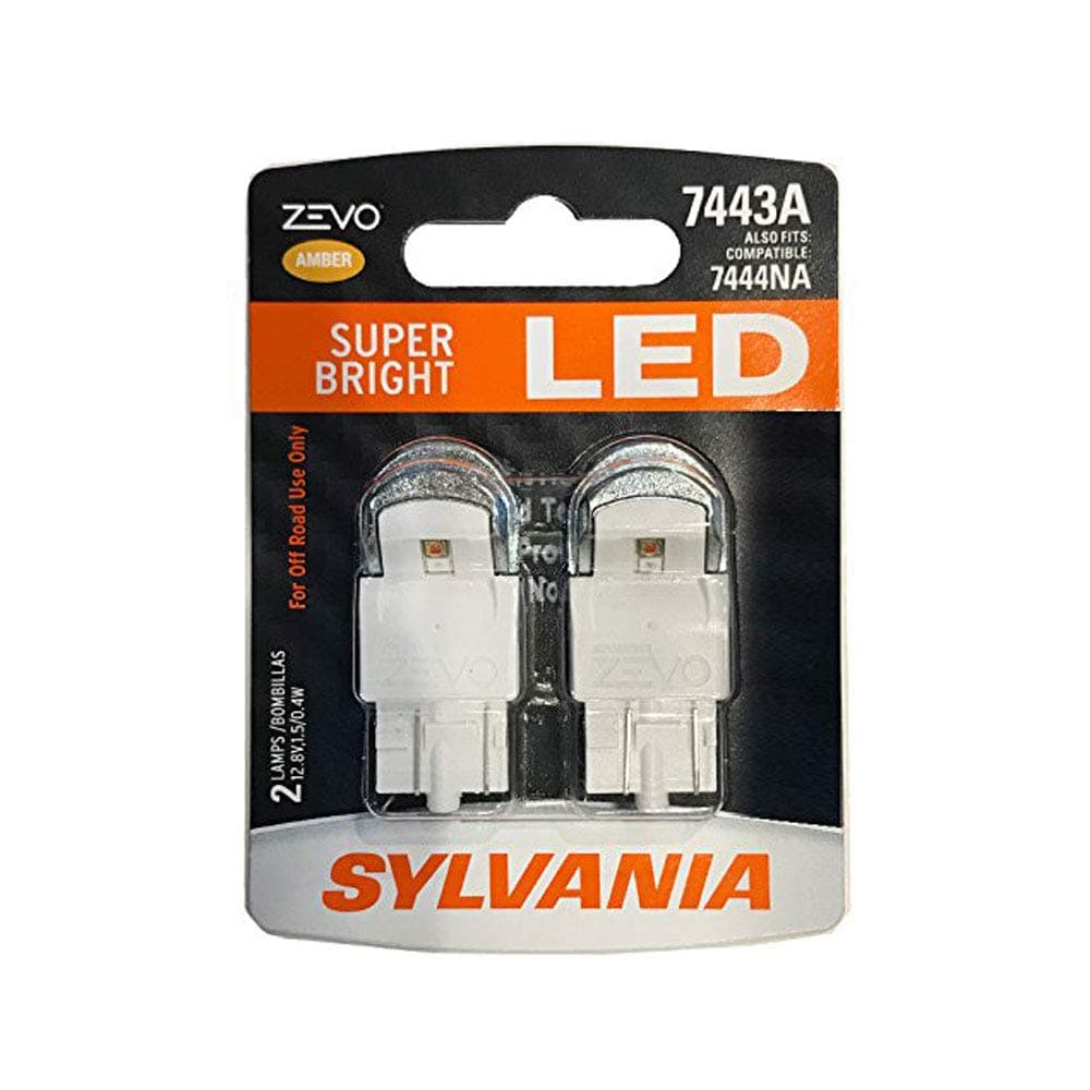 SYLVANIA ZEVO 7443 T20 Amber LED Bulb Contains 2 Bulbs