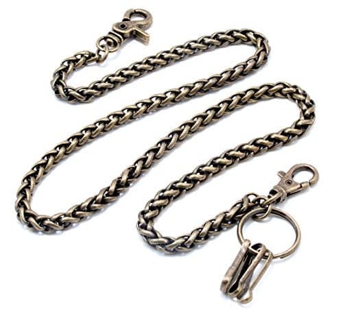 Double K Basic & Simple Strong Key Jean Wallet Chain (30") Bronze CS136