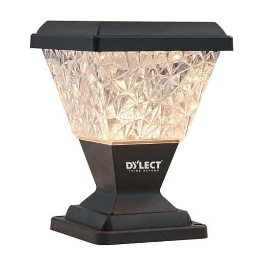 Dylect® Luxe Decorative Solar Light for Pillars, Balcony, Terrace, Outdoor Garden, Multi Color LED, IP65 Waterproof, Wireless Remote, Ground/Wall Mount, Auto On-Off (Pyramid Shape, Big)