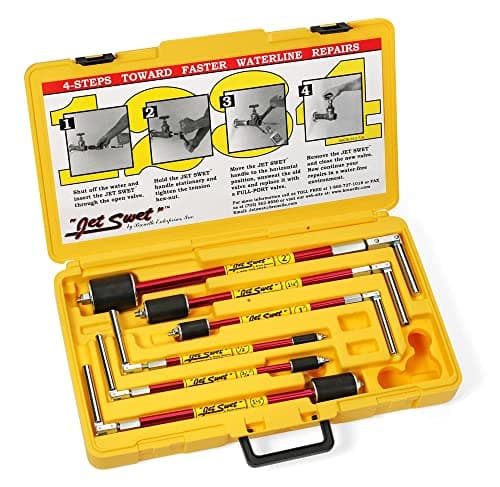 Jet Swet 6100 Kit - Water Stopper for Pipes 1/2" to 2", 6 Tools + PVC Heavy Duty Carrying case, Pro Grade Plumbing Plugs, Faster Copper PVC Water Line Repairs 65 PSI, Solder Without Draining