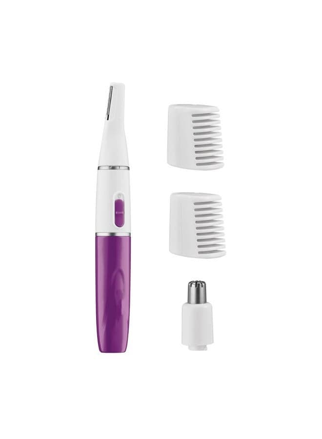 All-in-1 Facial Hair Trimmer for Women, Perfect for Face, Ear/Nose and Eyebrows, Battery-Powered