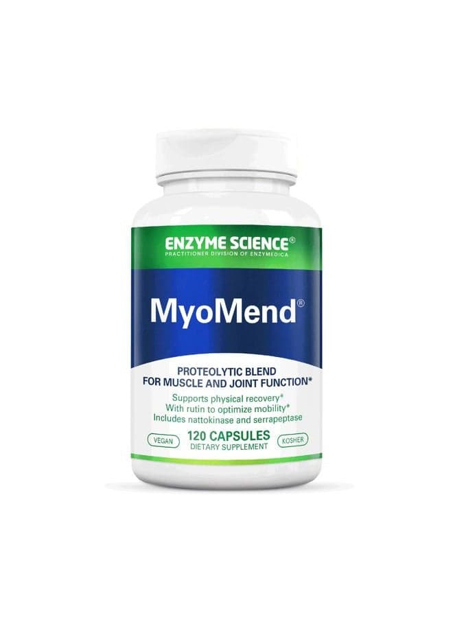 Myomend, 120 Capsules – Muscle & Joint Support – Formulated with Bromelain and Rutin – Enzyme Health Supplement – Vegan and Kosher