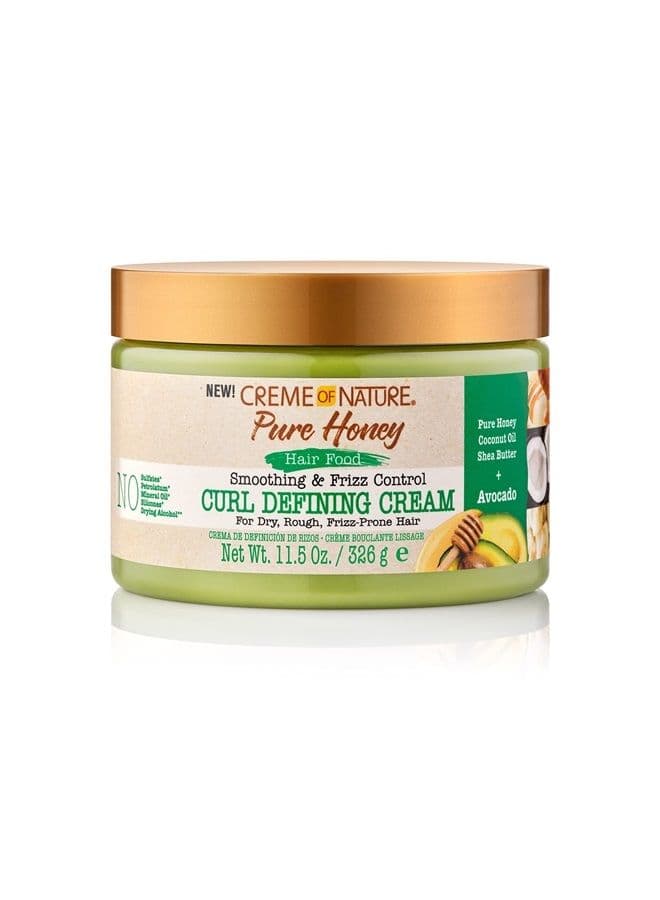 Avocado Hair Cream by Creme of Nature, Curl Cream for Curly Hair, Honey and Avocado Collection, 11.5 Oz