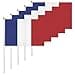 ASUNO 20 Pack France Flags HandHeld Small Banners 5 8 Inch Mini French Stick Flag Polyester for Party Decorations World Cup International Festival Events Indoor and Outdoor