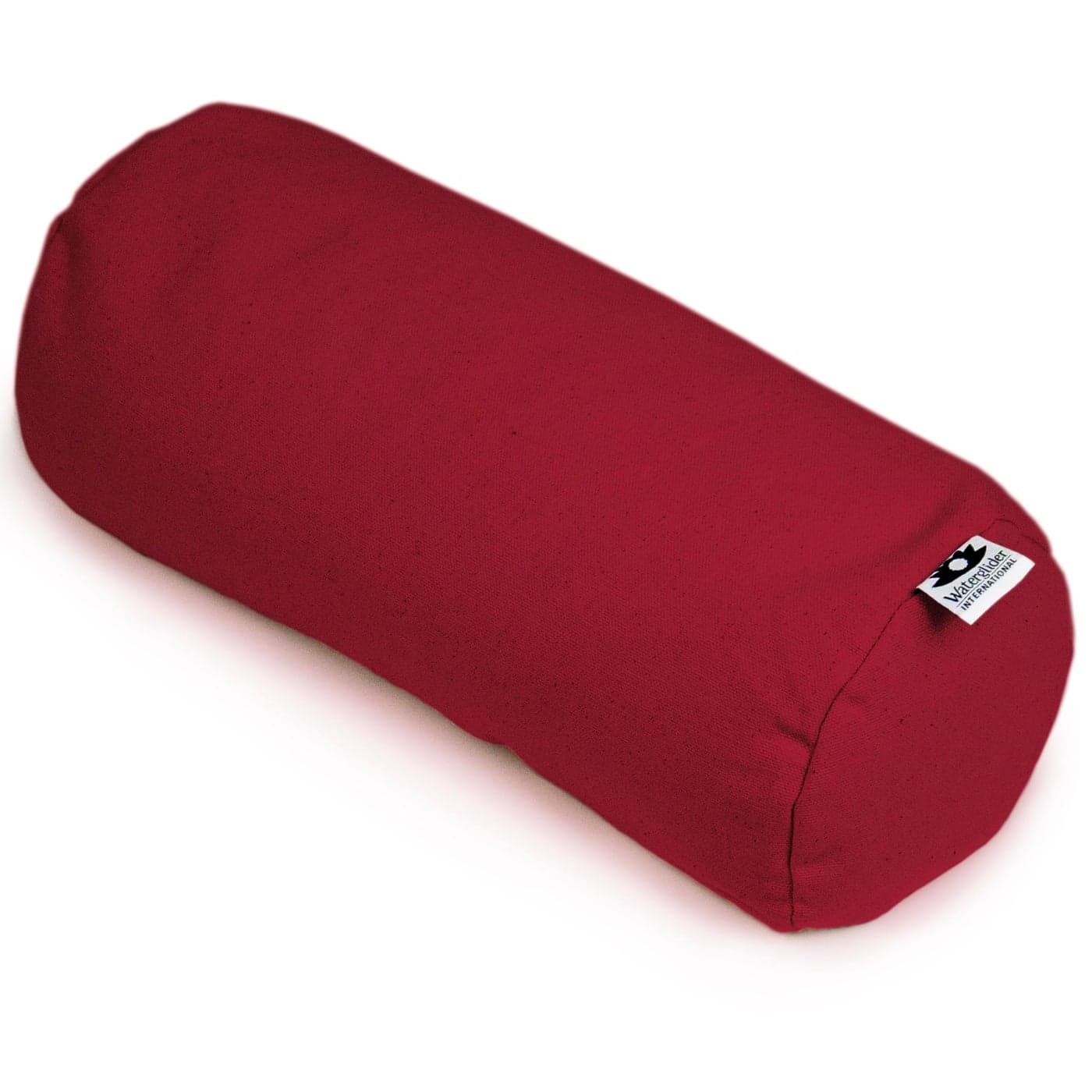 Waterglider International Buckwheat Neck Bolster Pillow Husk Cervical Sleep Roll Burgundy