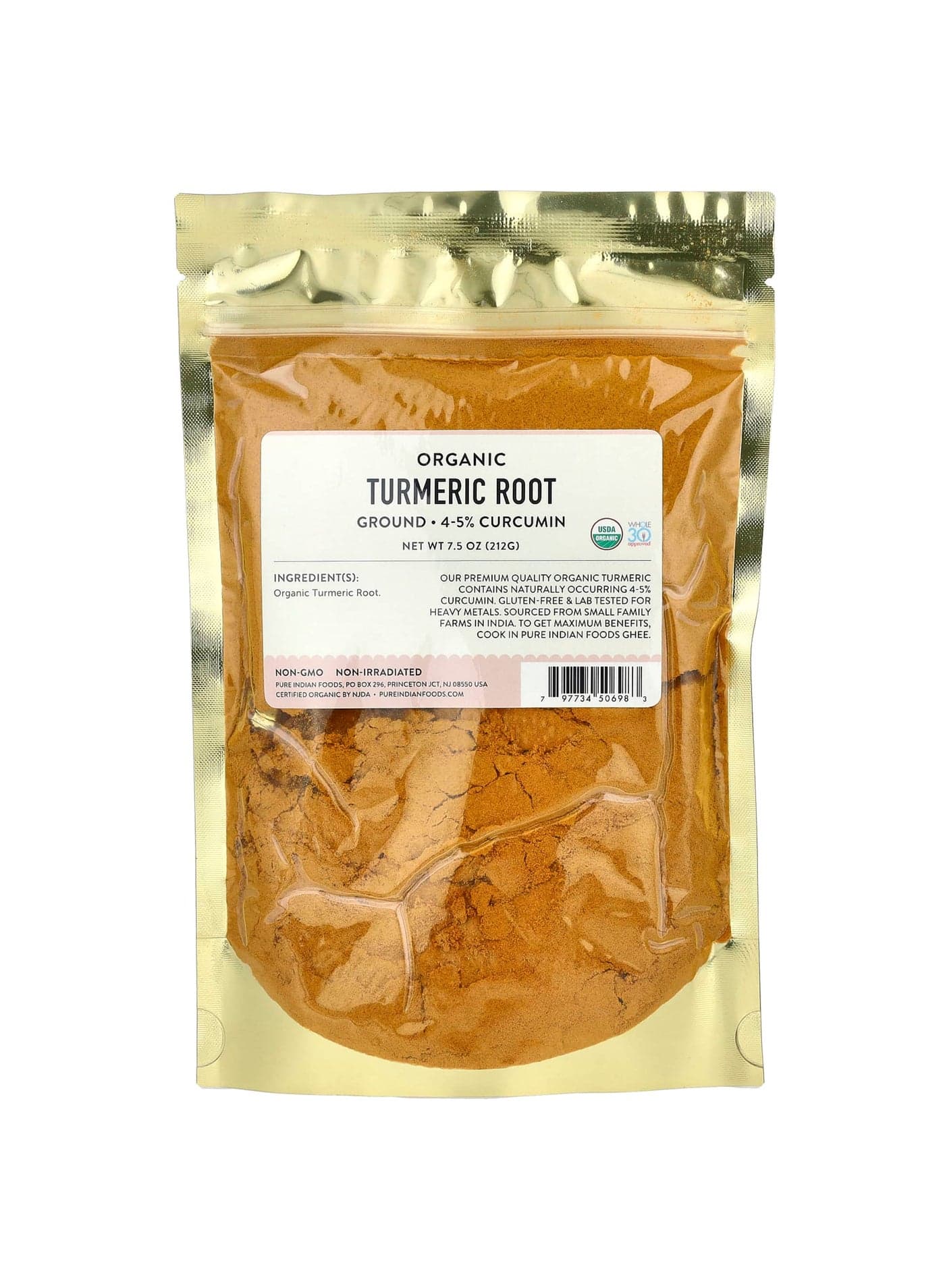 Organic Turmeric Root, Ground, 7.5 oz (212 g)