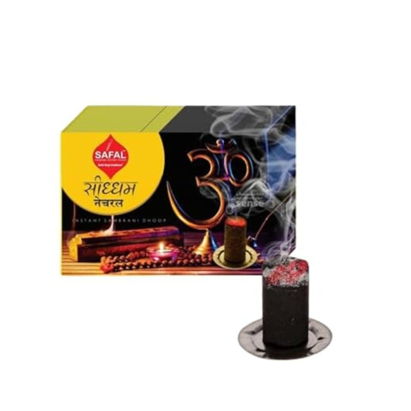 SAFAL Siddham Sambrani Dhoop Sticks Bamboo Less Sticks for Pooja Meditation Pack of 12 Long Lasting Natural Fragrance Sambrani Sticks 240 Dhoop Sticks