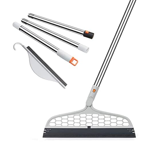 Upgraded Magic Broom, 4 in 1 Sweeper Pet Hair Remover with a Mini Squeegee, Easily Cleans The Floor Surface & Remove Dirt and Hair, for Kitchen Bathroom Cleaning Tools