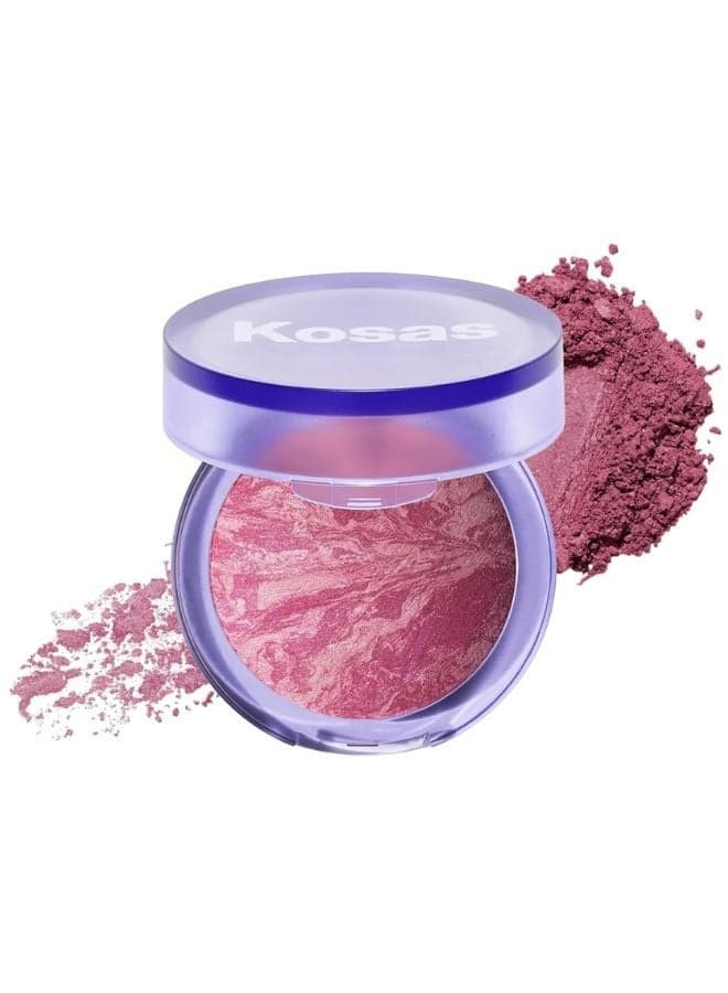 Blush is Life Baked Talc-Free Dimensional + Brightening Blush, Euphoria - Cool Pinky Mauve 4.5g