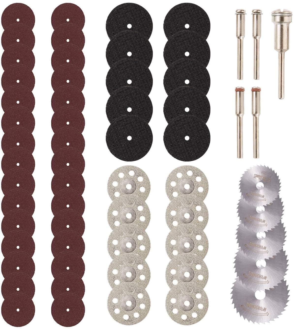 DIY Crafts Pack of 300 Pcs Kit MultiCombo Kit Cutting Wheel Set 18 Shank Diamond Cutting Wheel Mini HSS Saw Blades Resin Cutoff Disc Cutter Kit MandrPack of 300 Pcs Kit MultiCombo Kit