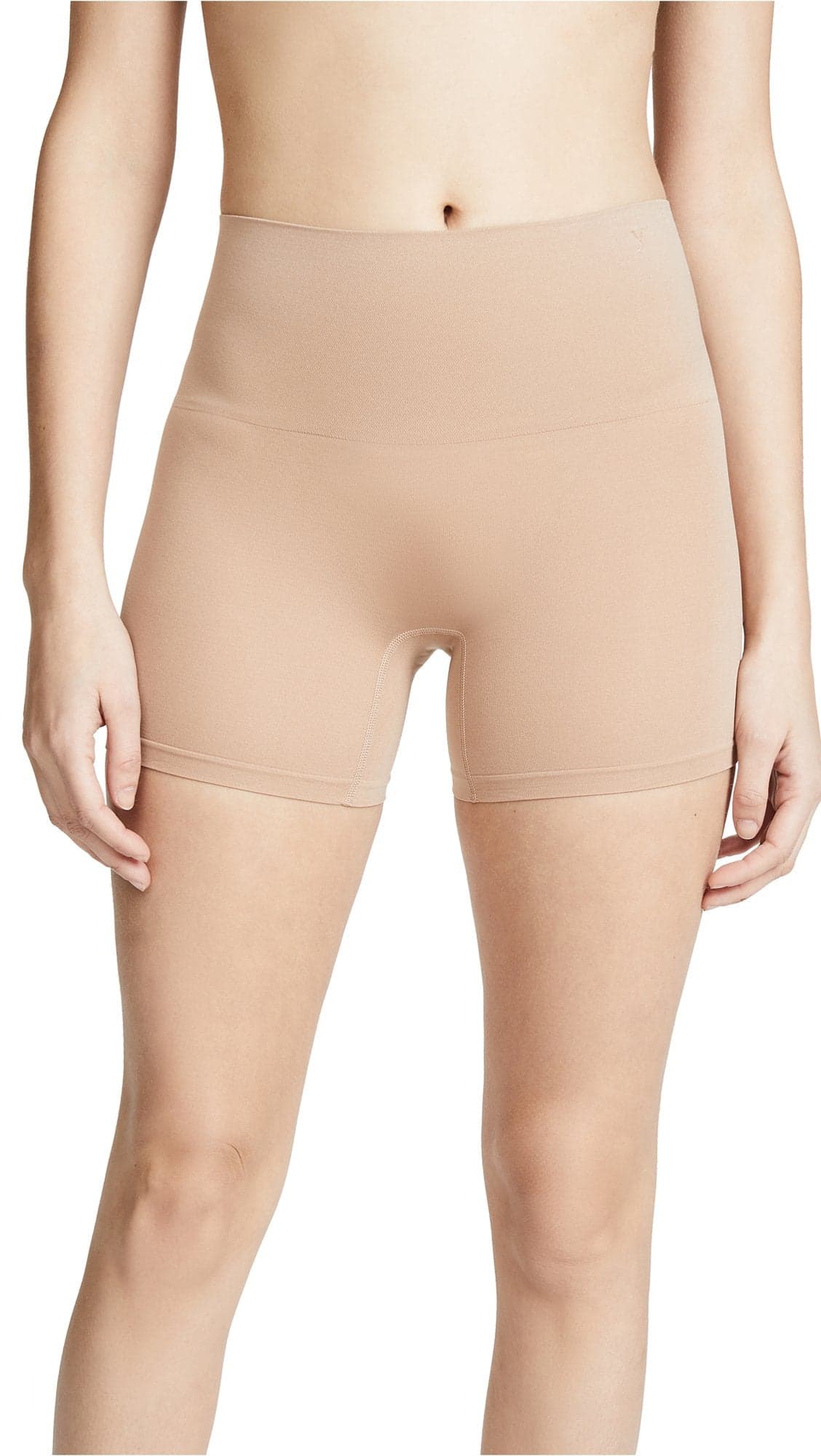 Yummie Underwear Ultralight Seamless Short Thigh Shapewear, Almond, Large-X-Large US
