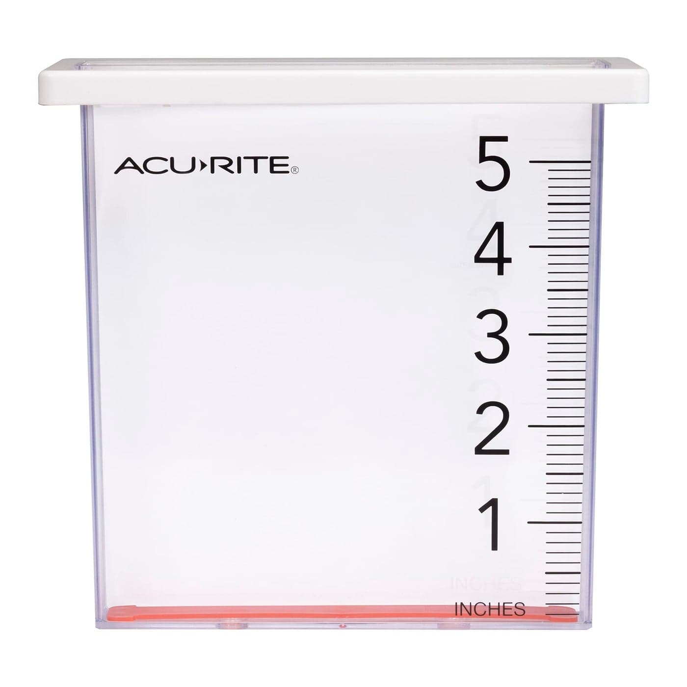 AcuRite Waterfall Rain Gauge with 5inch Rainfall Capacity 00858W Clear