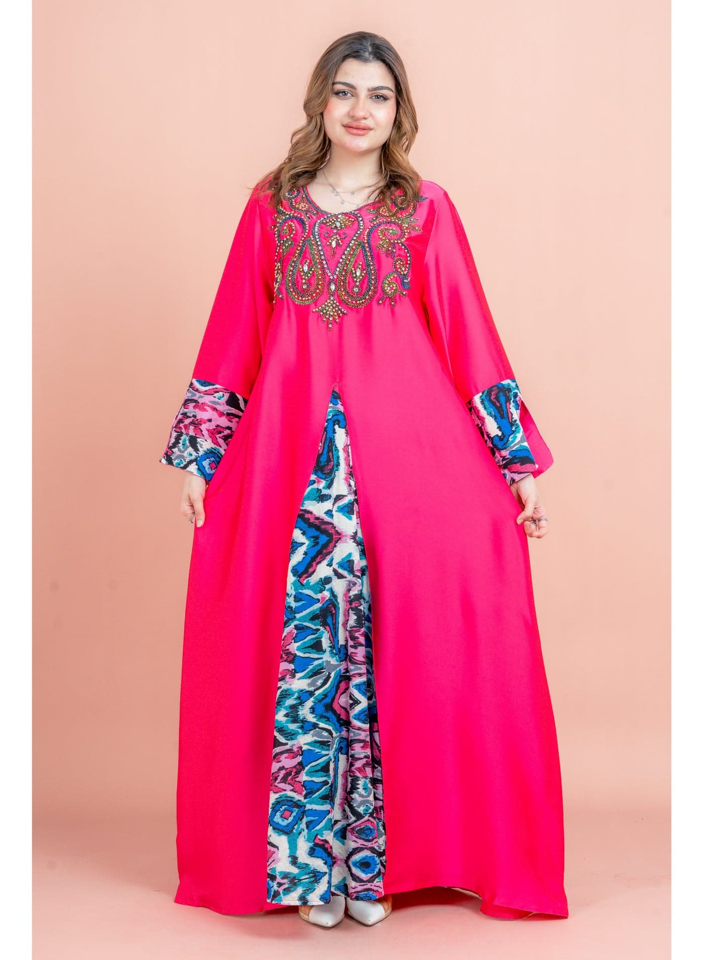 Solid Embroidered Jalabiya