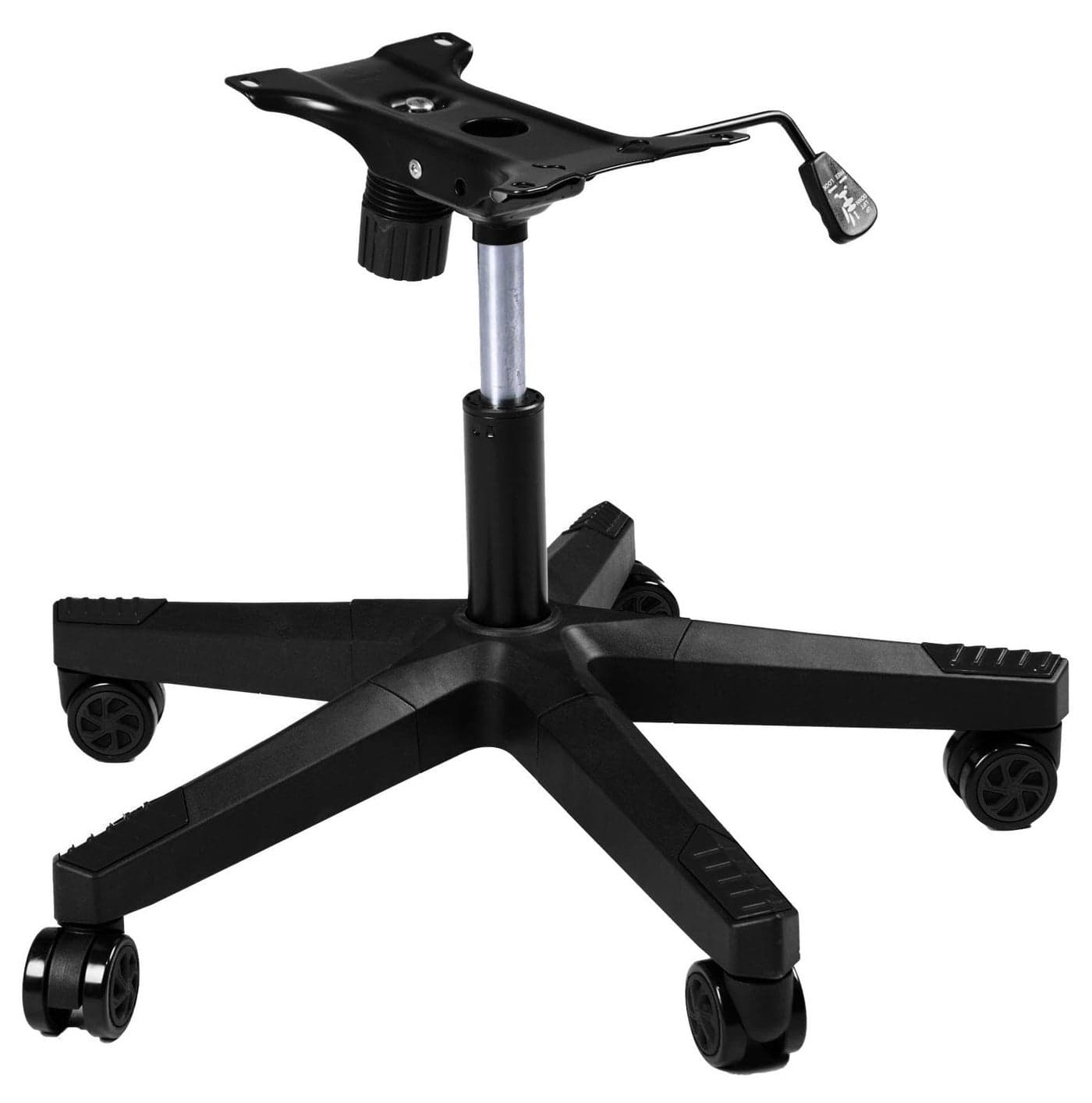 Frassie 28 inch Nylon Gaming Chair Base Replacement with Bottom Plate Stand Cylinder 5 Casters Black