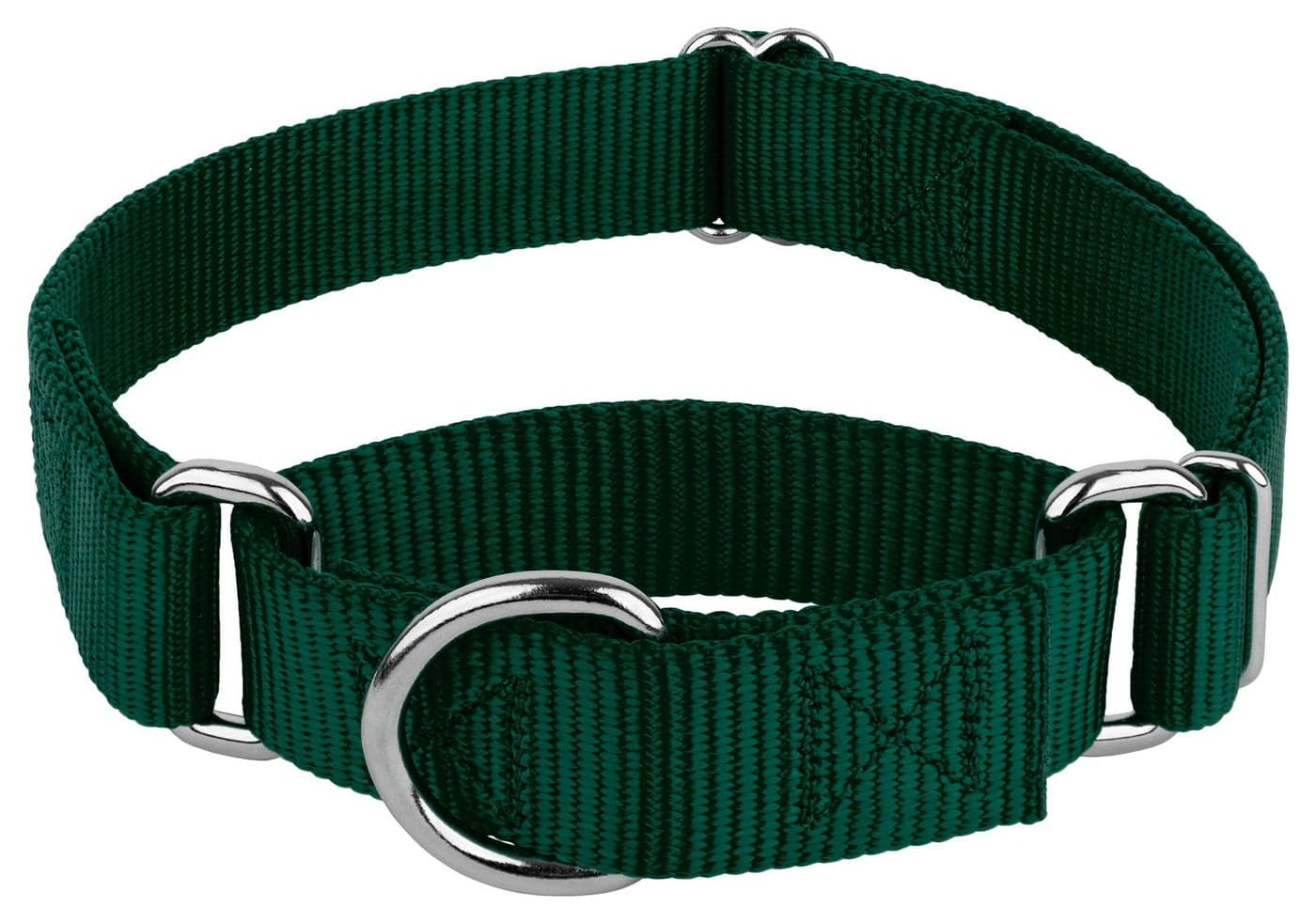 Country Brook Petz Martingale Dog Collar - Heavy-Duty Training Collar with No Buckle - Service Dog Collar for All Pups - Vibrant, Colorful Collection (Green, 1 Inch, Large)