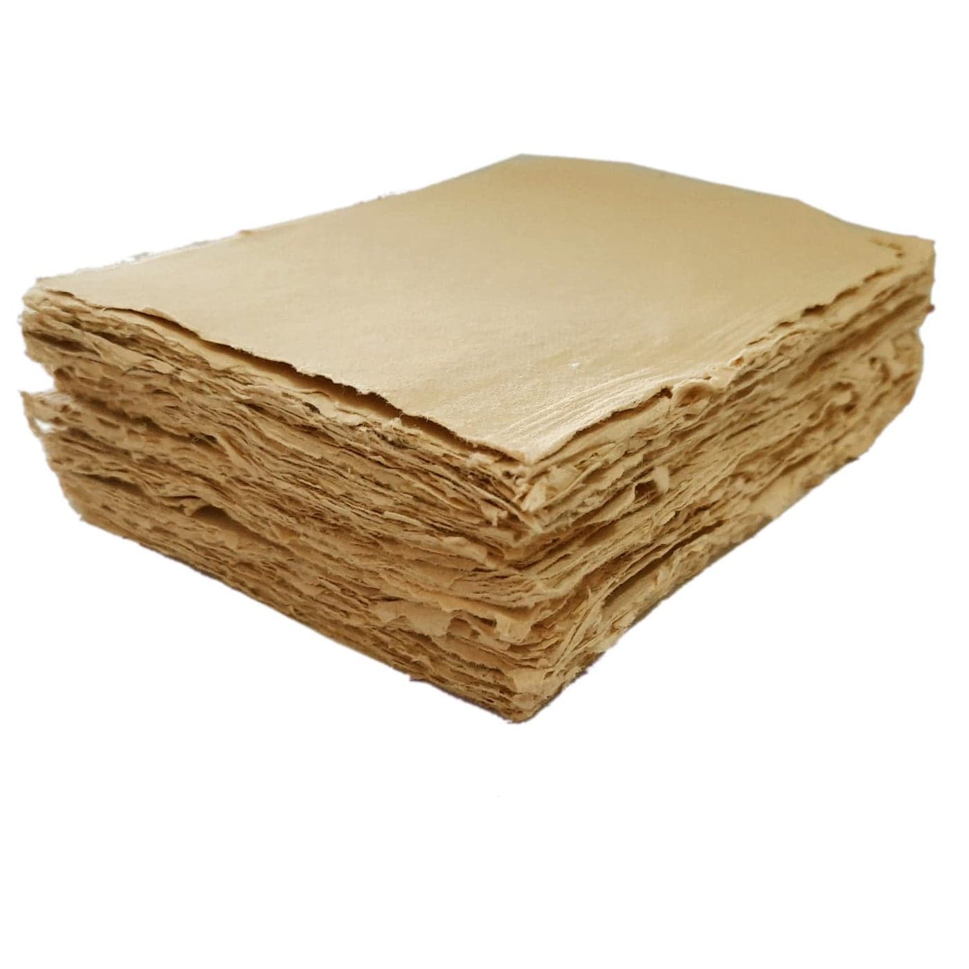 Deckle Papers Multipurpose Handmade Cotton PaperDrawing Paper Calligraphy DIYProject Scrapbooking Gift Wrap Art and Craft Origami Size10x12 Pack of20 Brown
