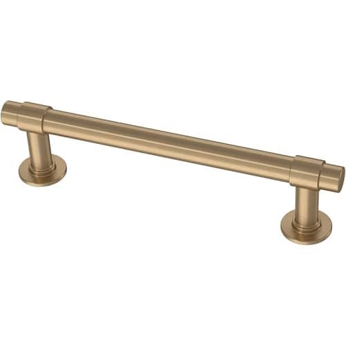 Franklin Brass - Francisco Champagne Bronze Gold Cabinet Handles 4 Inch (4") Hole Center Pulls | Easy Install, Durable Hardware for Kitchen Cabinet Door, Drawers, Dresser Pull, Furniture (10 Pack)
