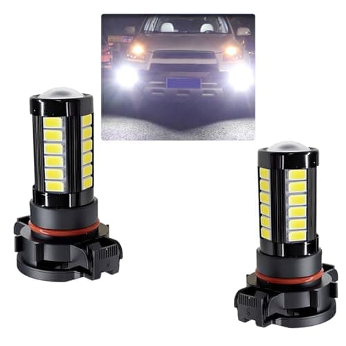 GAOLAOSY 2PCS H16 Car LED Fog Light Bulbs 12V 5630 33SMD AntiFog Super Bright Lights 6500K Power LED Bulb 1500 Lumen DRL Universal Replacement Bulbs for Car SUV Truck H16