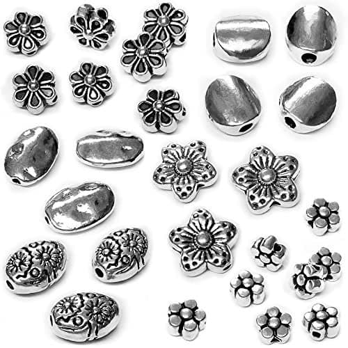 Tibetan Silver Spacer Beads - 240pcs Set for Adults' Jewelry Making - Flat, Small Seed Beads for Necklaces, Earrings & Bracelets