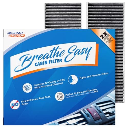 Spearhead Odor Defense Breathe Easy AC Heater Cabin Filter Fits Select 20052021 Frontier NV150025003500 Pathfinder Xterra Equator Up to 25 Longer Lasting wActivated Carbon BE553