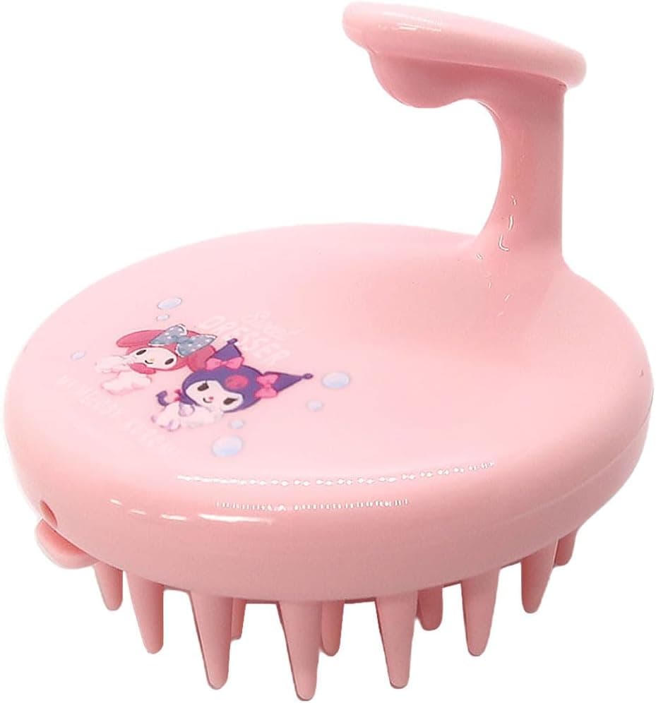 Hair Brush My Melody and Kuromi Soft Silicone Scalp Massager for Hair Growth Head Massager Hair Care and Styling Tool for Men Women and Kids Pink