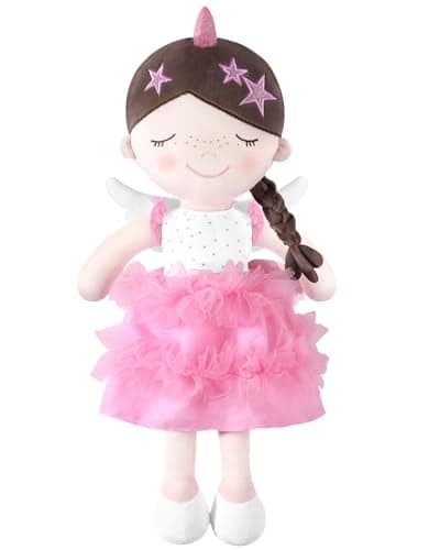 GAGAKU Soft Baby Doll Toys 16 for Girls My First Baby Rag Dolls for 1 Year Old Girl Birthday Gift Plush Doll Toys Machine Washable Baby Doll for Toddler Kids Infants Star Princess