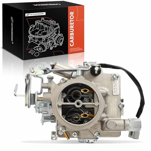 A-Premium 2 Barrel Carburetor Compatible with Toyota Corolla 1983, Forklift 1989, Liteace 1982-1985, 1.6L 1.8L 107Cu/110Cu 2.0L 121Cu 2.4L, Replace# 2110013420, Mechanical Choke
